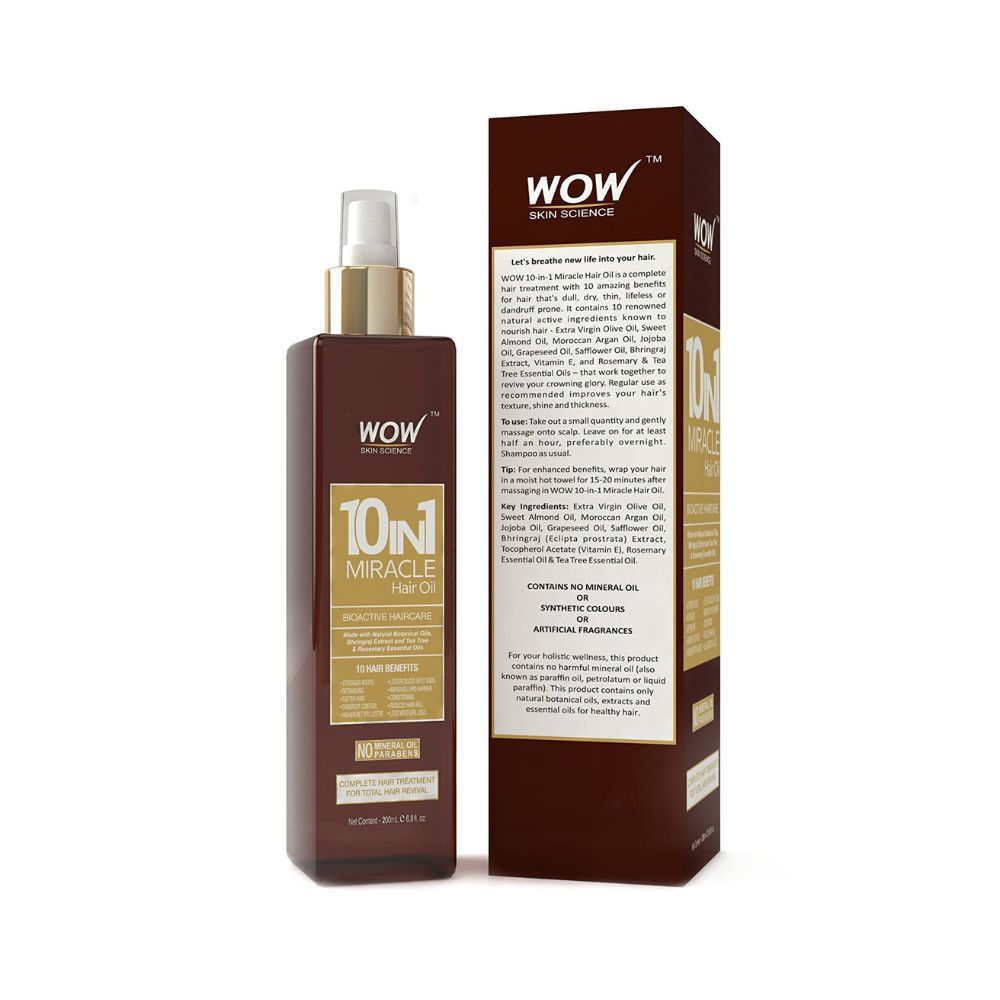 WOW Skin Science 10-in-1 Active Hair Oil - 200 ml