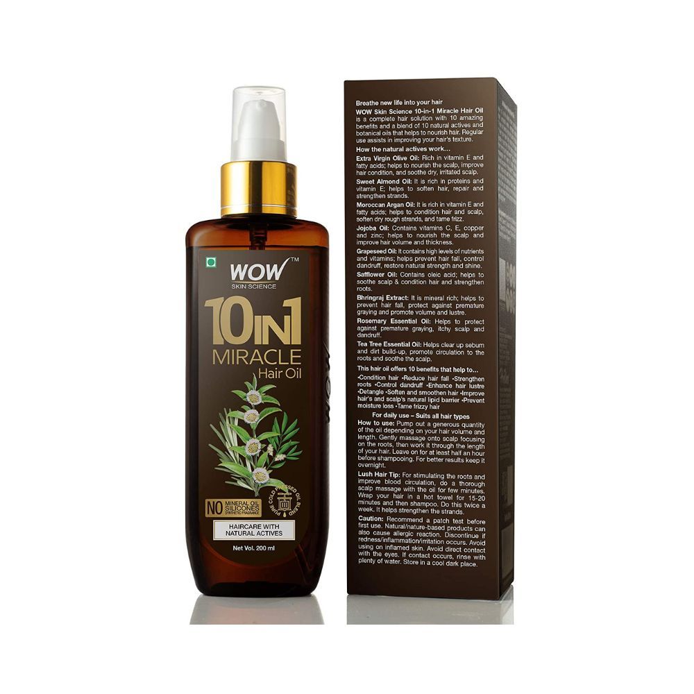 WOW Skin Science 10-in-1 Active Hair Oil - 200 ml