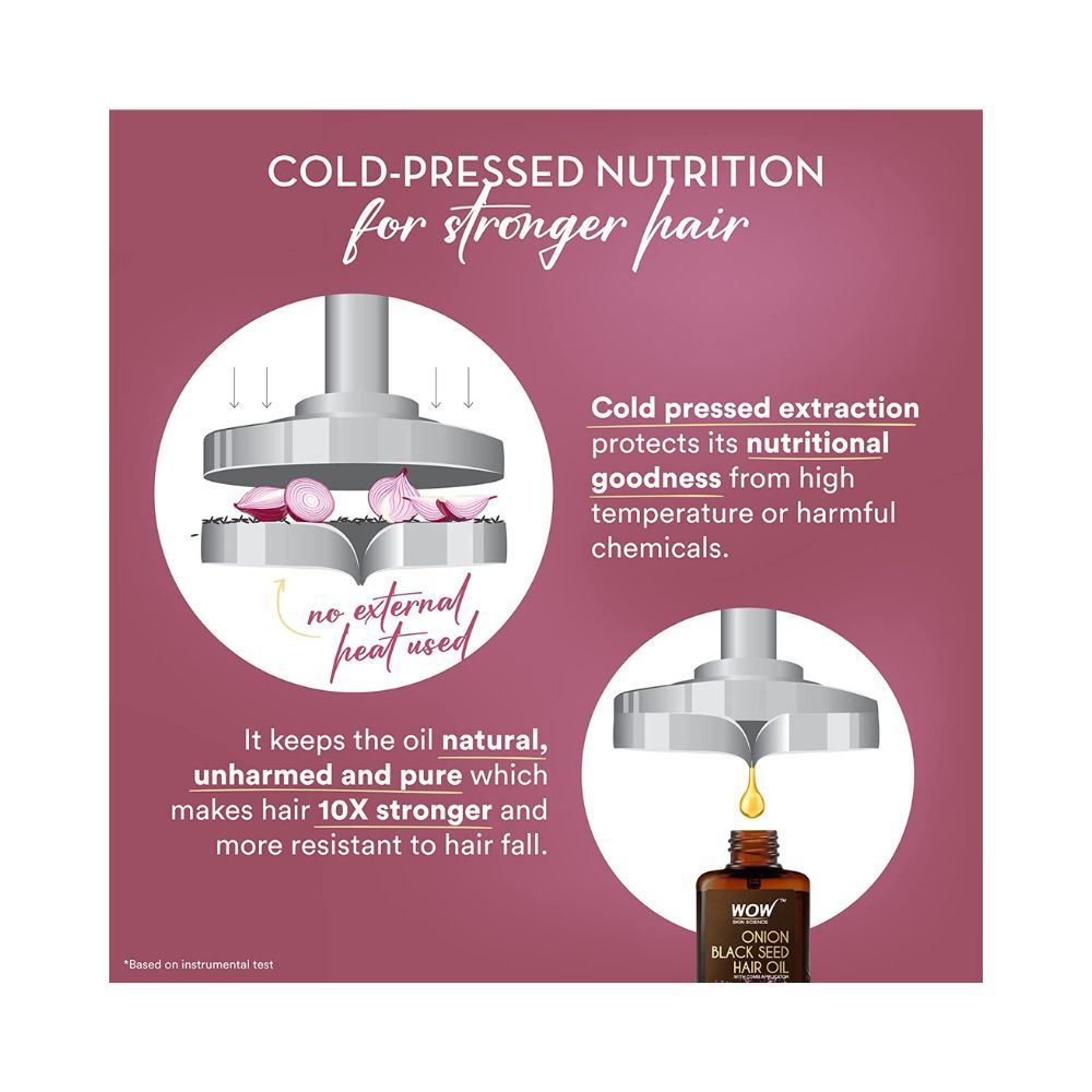 Wow Skin Science Onion Hair Oil for Hair Fall Control & Helps Promote Hair Growth