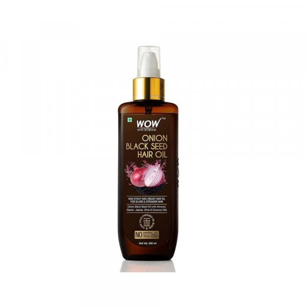 Wow Skin Science Onion Hair Oil for Hair Growth and Hair Fall Control - With Black Seed Oil Extracts - 200 ml