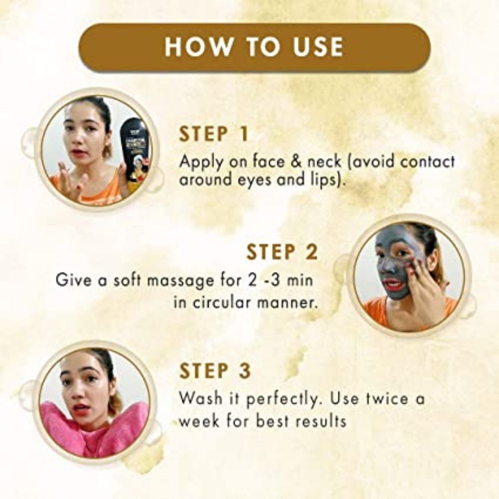 WOW Skin Science Pure Charcoal Collagen Production Face Scrub, 100ml