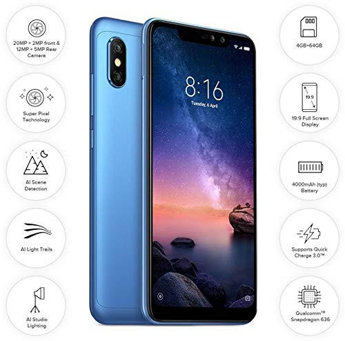 Xiaomi Mi Note 6 Pro Blue 4GB RAM 64GB Storage