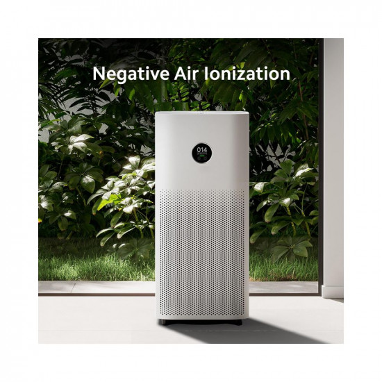 Xiaomi Smart Air Purifier 4 with Ioniser & Laser Sensor, True 3 layer Hepa filter, removes 99.99% airpollutants & PM 0.1 particles, 516 sq.ft large coverage, App, WiFi & Voice control-Alexa/GA