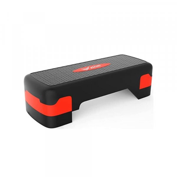 XTRIM Aerobic Stepper for Cardio Workout with 2 Height Adjustments - 10 &amp; 15cm, 4 Anti-Skid Rubber Pads on Legs