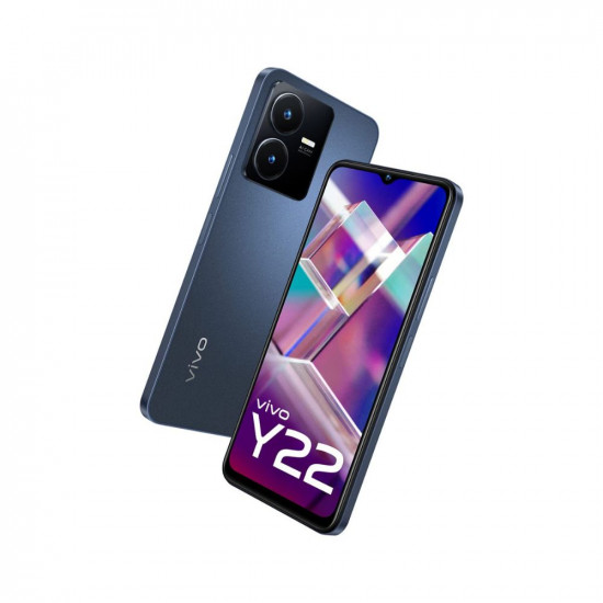 Vivo Y22 (Starlit Blue, 4GB RAM, 128GB Storage)