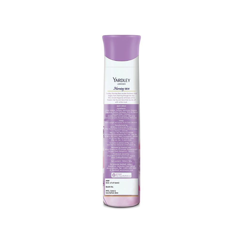 Yardley London Morning Dew Refreshing Deodorant Body Spray For Women, 150ml
