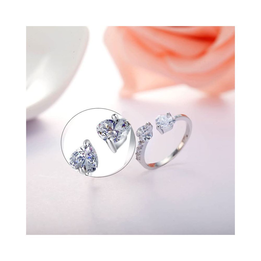 Yellow Chimes Ring for women Elegant Austrian Crystal Platinum Plated Adjustable Ring for Women and Girls