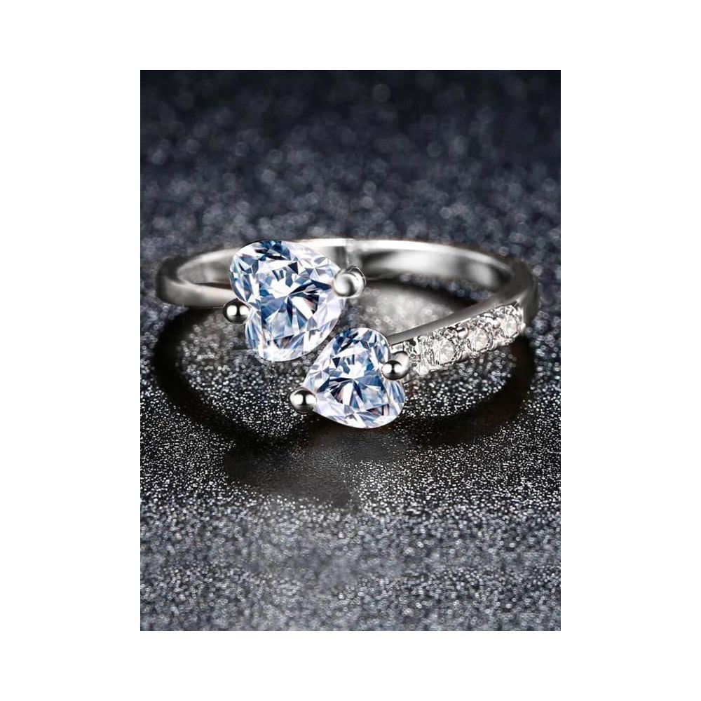 Yellow Chimes Ring for women Elegant Austrian Crystal Platinum Plated Adjustable Ring for Women and Girls