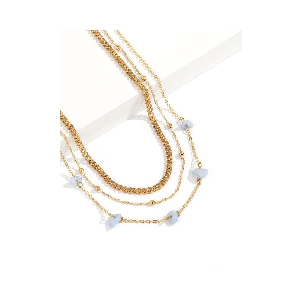 Yellow Chimes Waist Chain for Women Multicolor and Silver Stoned Elegant Multi-Layered chains