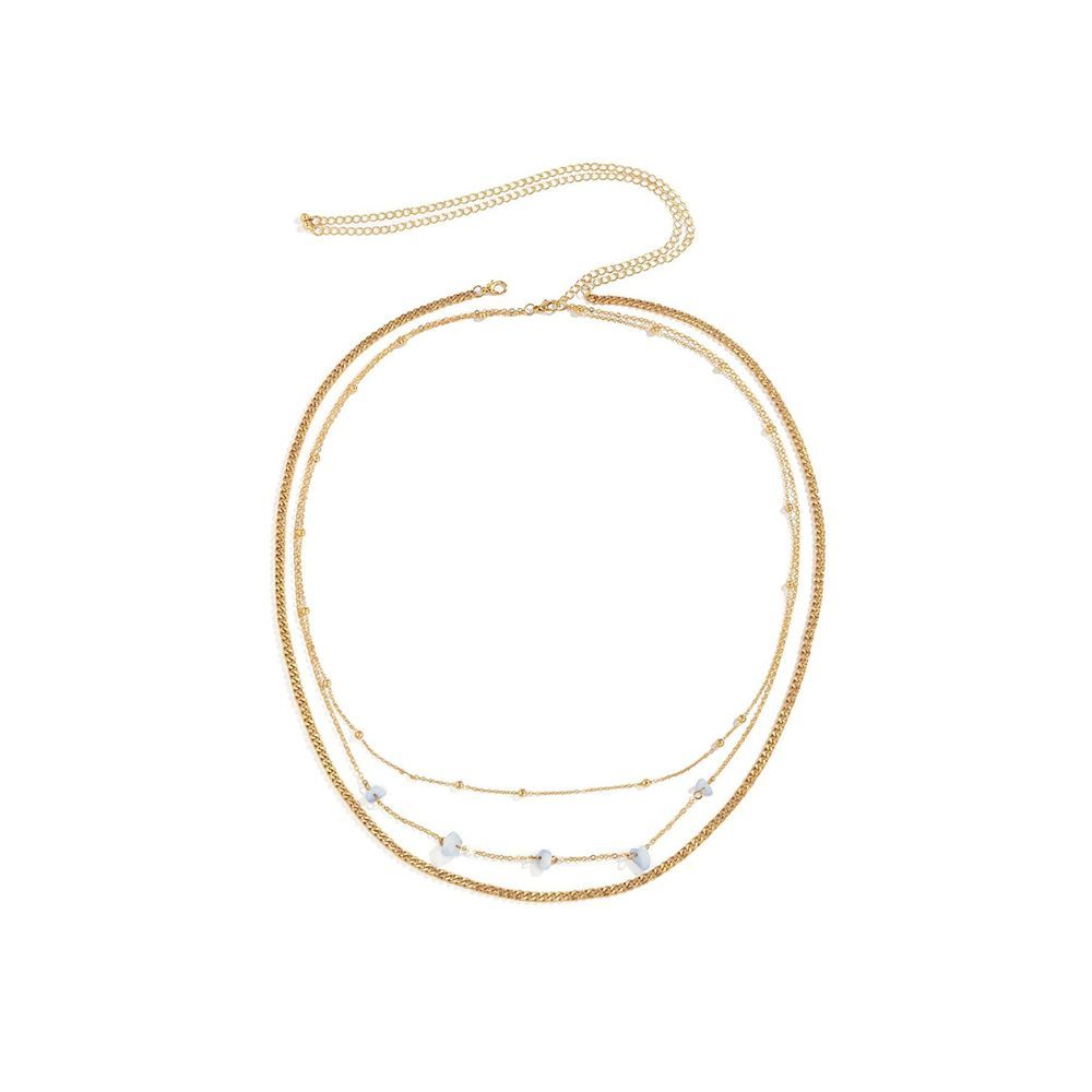 Yellow Chimes Waist Chain for Women Multicolor and Silver Stoned Elegant Multi-Layered chains