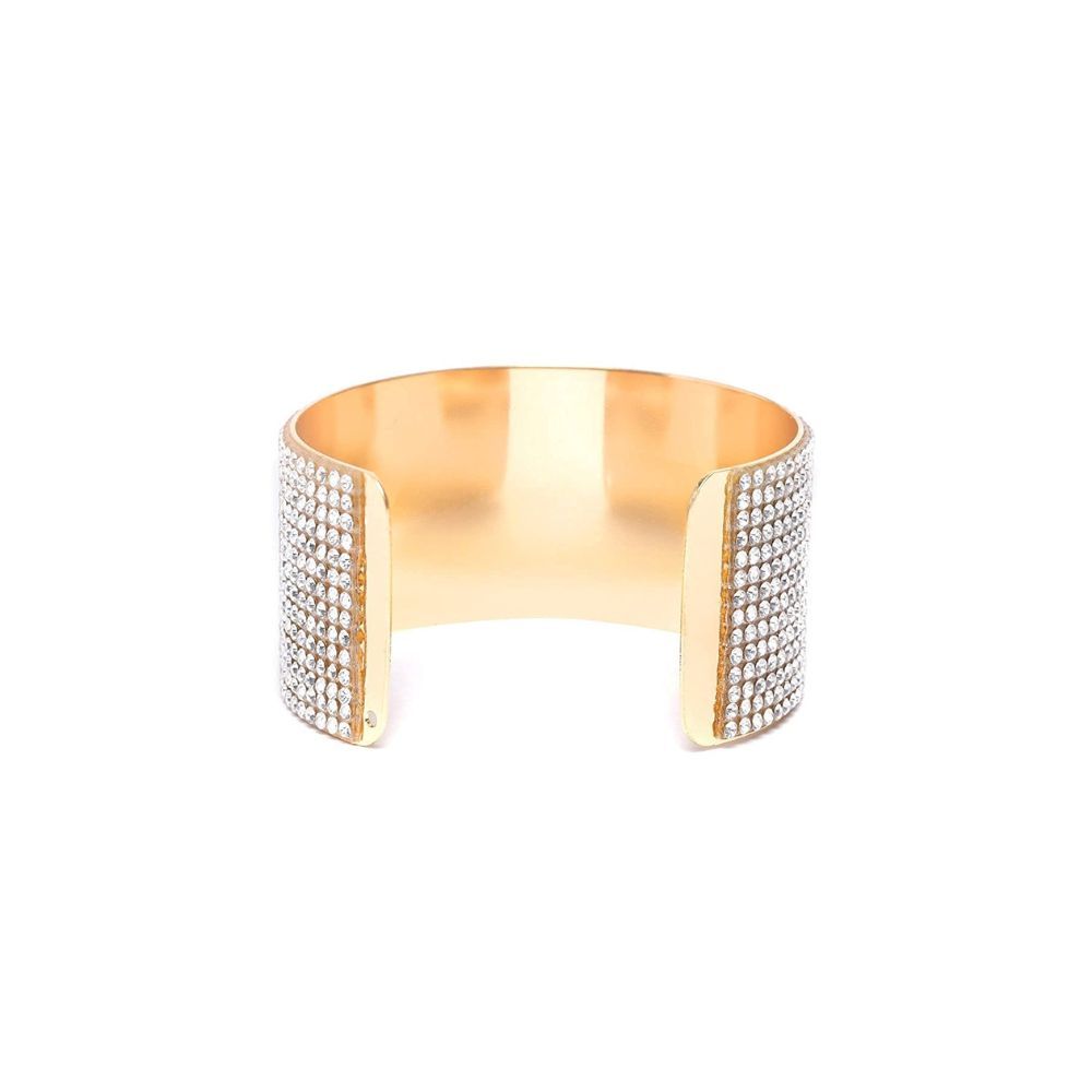 YouBella Fashion Jewellery Gold Plated Crystal Studded Bangle Bracelet for Girls and Women