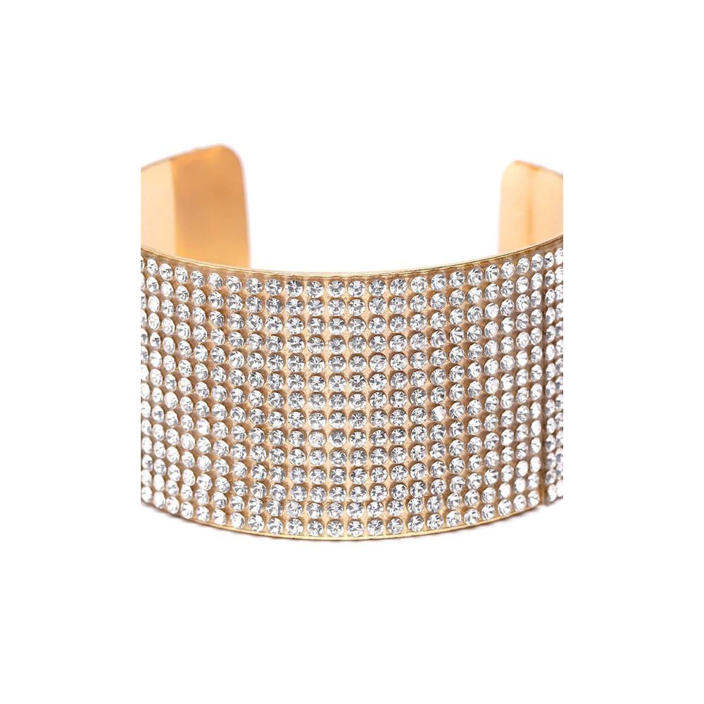 YouBella Fashion Jewellery Gold Plated Crystal Studded Bangle Bracelet for Girls and Women
