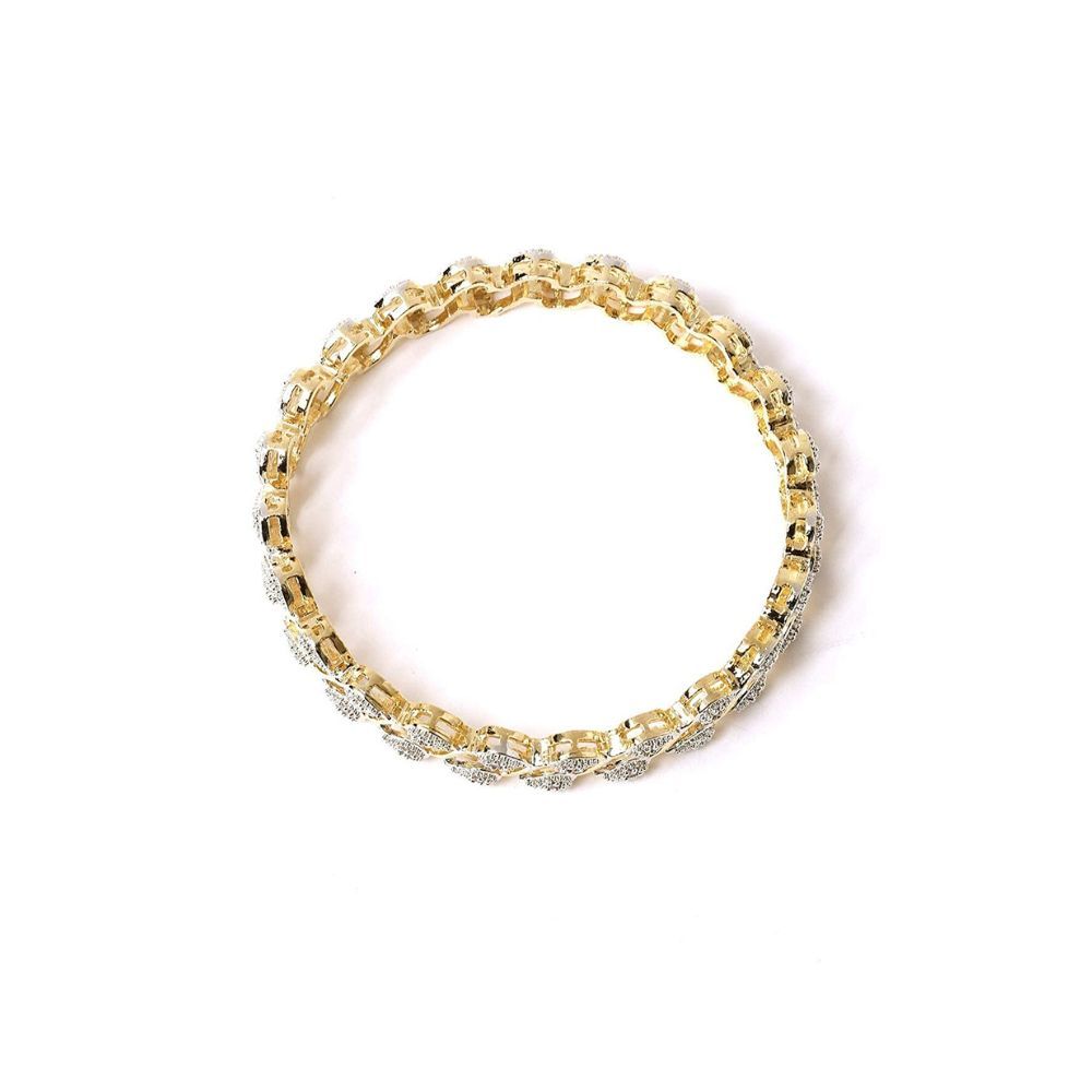 YouBella Jewellery American Diamond Gold Plated Bangles For Women and Girls
