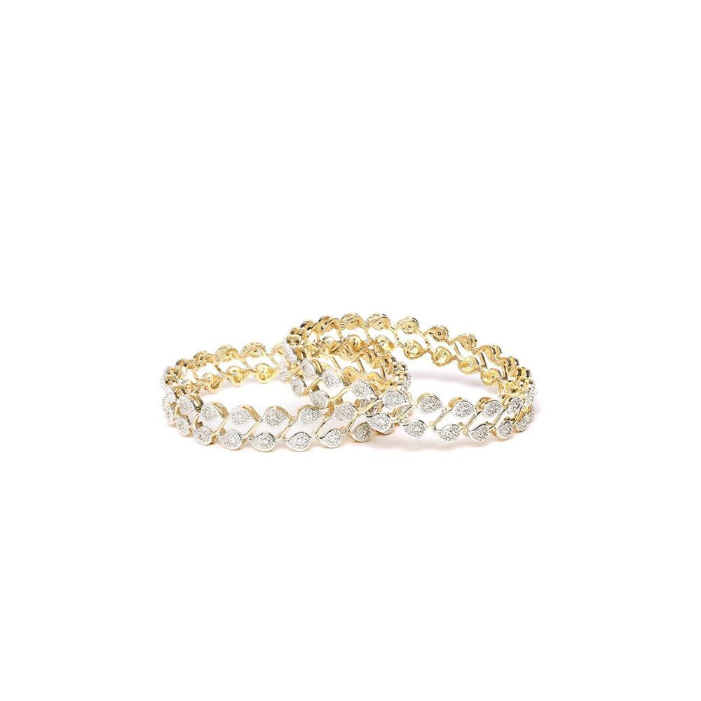 YouBella Jewellery American Diamond Gold Plated Bangles For Women and Girls