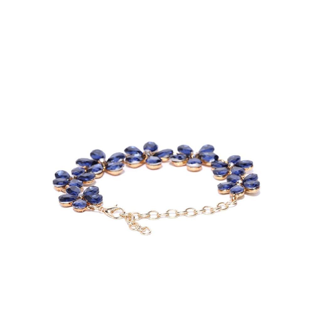 YouBella Jewellery Gold Plated Stylish Latest Crystal Bracelet Bangle Jewellery for Girls and Women
