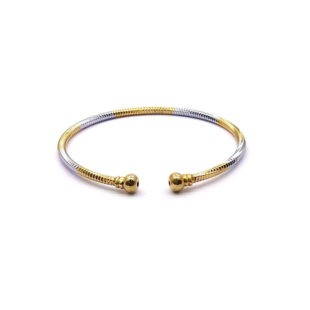 YouBella Jewellery Silver and Gold Stylish Adjustable Bracelet Combo of Two for Girls and Women