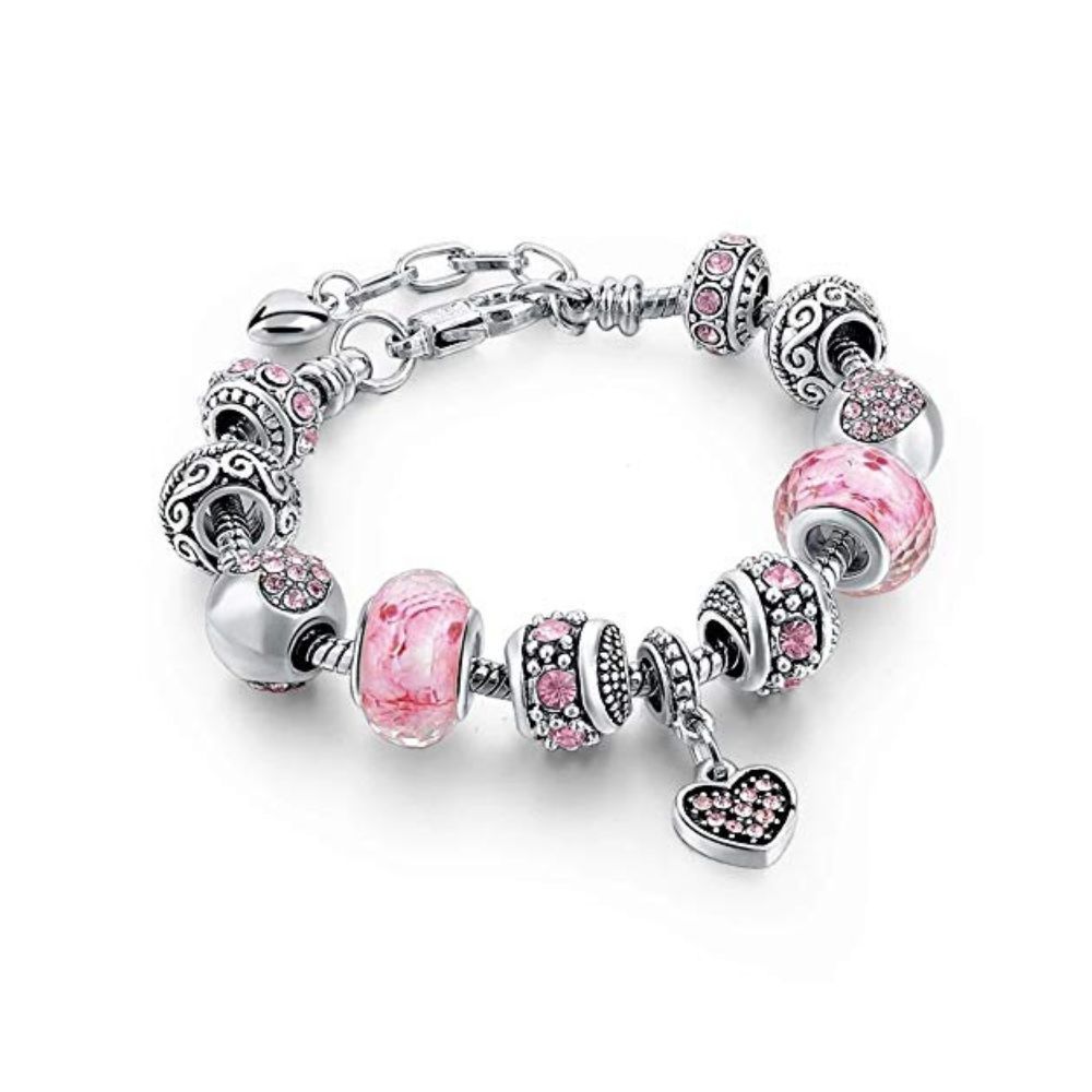 YouBella Jewellery Silver Plated Stylish Latest Crystal Bracelet Bangle Jewellery For Girls and Women