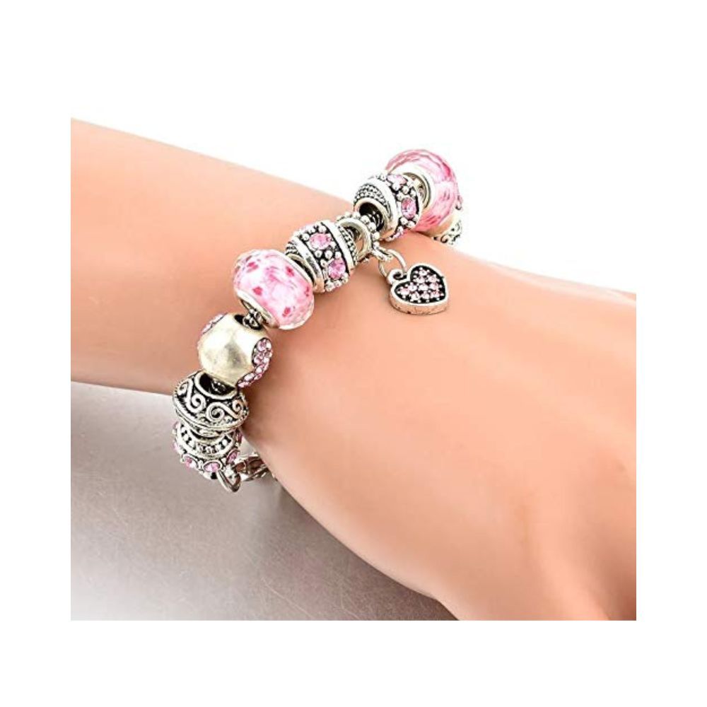 YouBella Jewellery Silver Plated Stylish Latest Crystal Bracelet Bangle Jewellery For Girls and Women