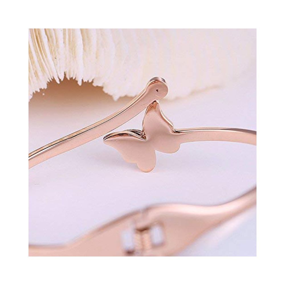 YouBella Jewellery Stylish Latest Design 18k Rose Gold Plated Butterfly Necklace Jewellery Set for Women and Girls
