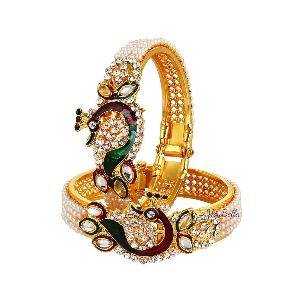 YouBella Jewellery Traditional Gold Plated Bracelet Bangle Set for Girls and Women