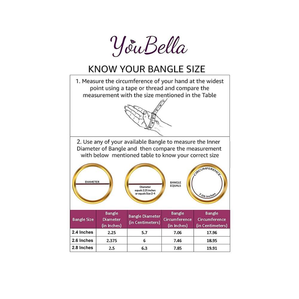 YouBella Pearl Bangles Jewellery for Girls/Women