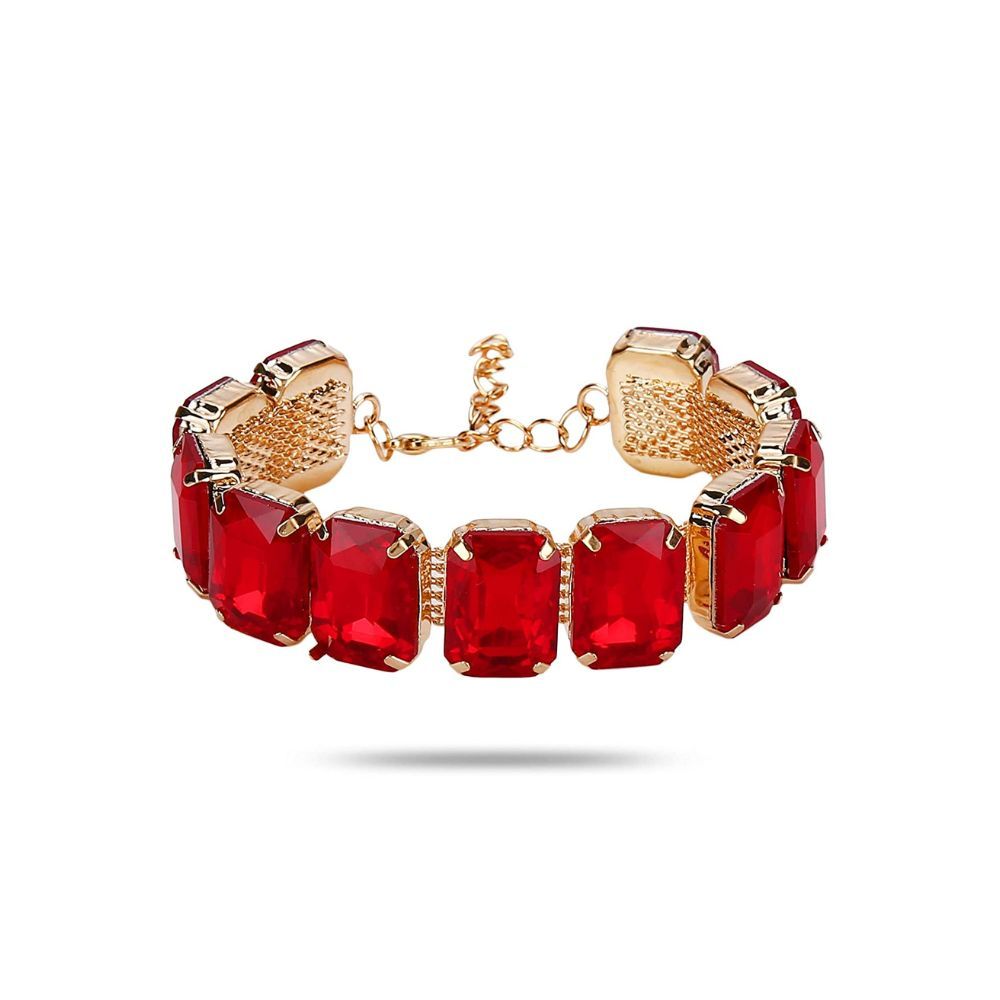 YouBella Valentine Gift for Girlfriend/Wife Jewellery Crystal Bangle Bracelet For Girls and Women
