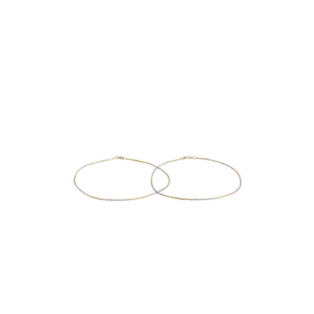 ZAVYA Pure 925 Pure Silver Designer Dual Plating Anklets