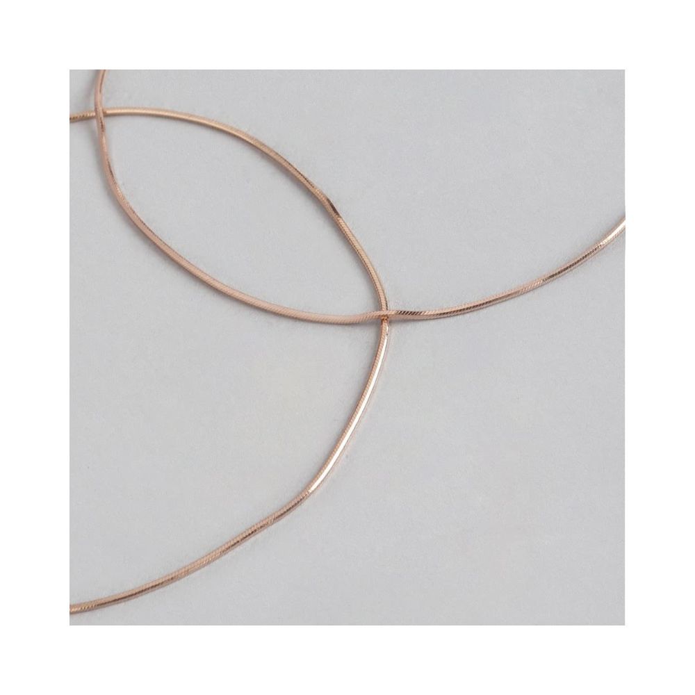 ZAVYA Pure 925 Pure Silver Designer Rose Gold Plated Anklets