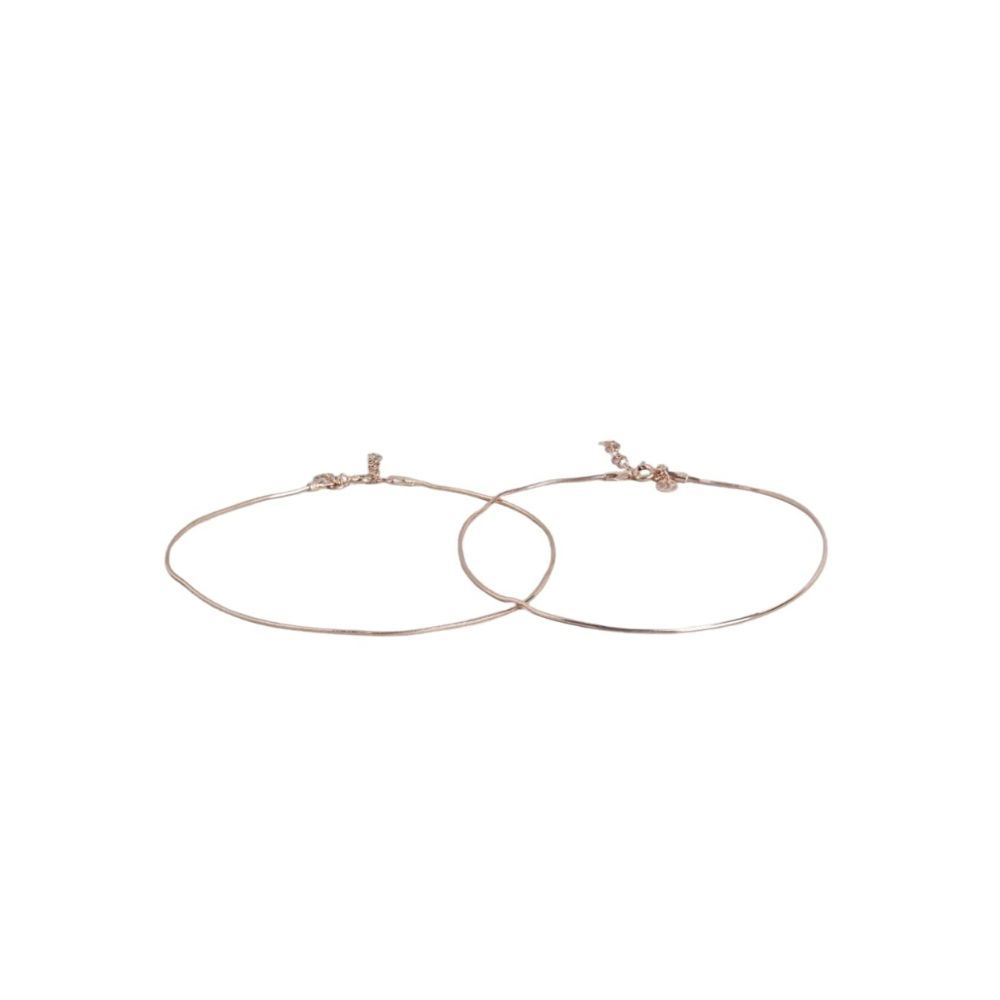 ZAVYA Pure 925 Pure Silver Designer Rose Gold Plated Anklets