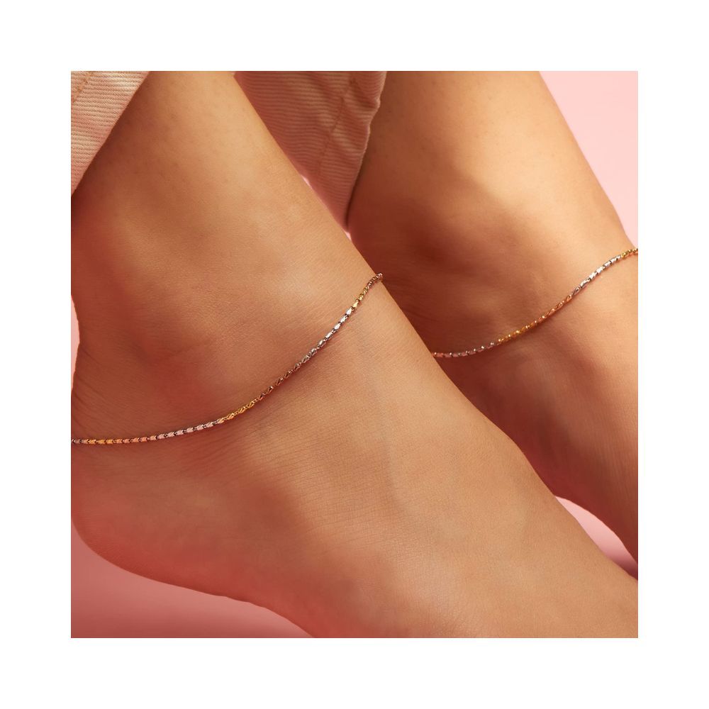 ZAVYA Women 925 Pure Silver Single Anklet Silver