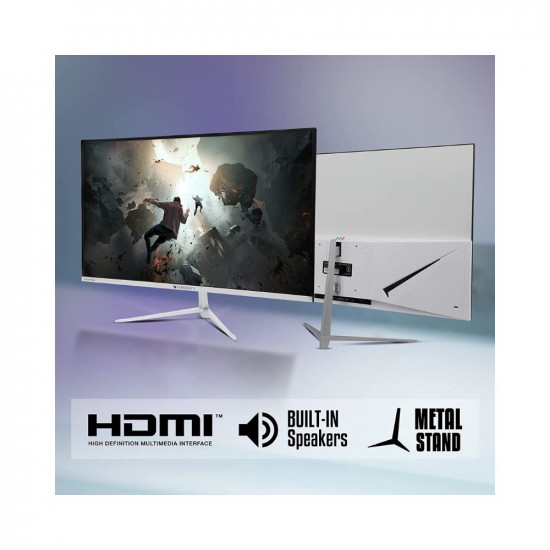 ZEBRONICS 68.5cms 27inch Widescreen Monitor, IPS, Ultra Slim, FHD 1920x1080 Pixels, HDMI, VGA, 250nits, Built in Speaker, Wall mountable, 75hz - ZEB-A27FHD LED, Black