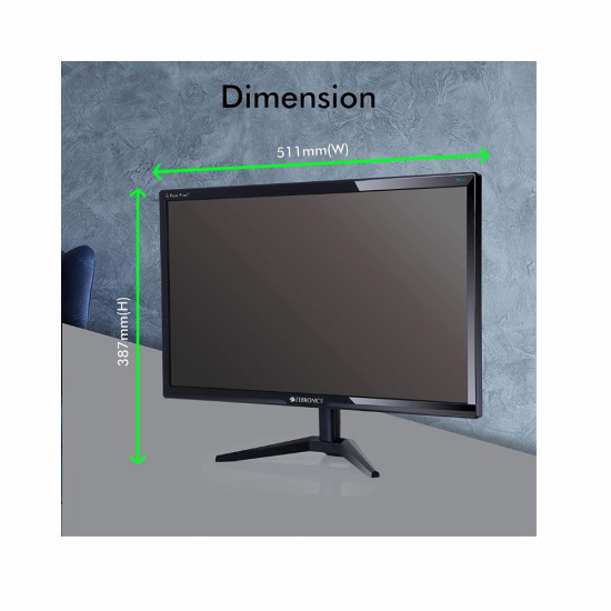 ZEBRONICS A22FHD LED 21 5 54 61 cm LED 1920x1080 Pixels FHD Resolution Monitor with HDMI VGA Dual Input