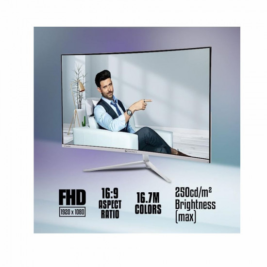 ZEBRONICS AC32FHD LED Curved 75Hz 80Cm 32 81 28 Cm 1920x1080 Pixels FHD Resolution Monitor with HDMI VGA Dual Input