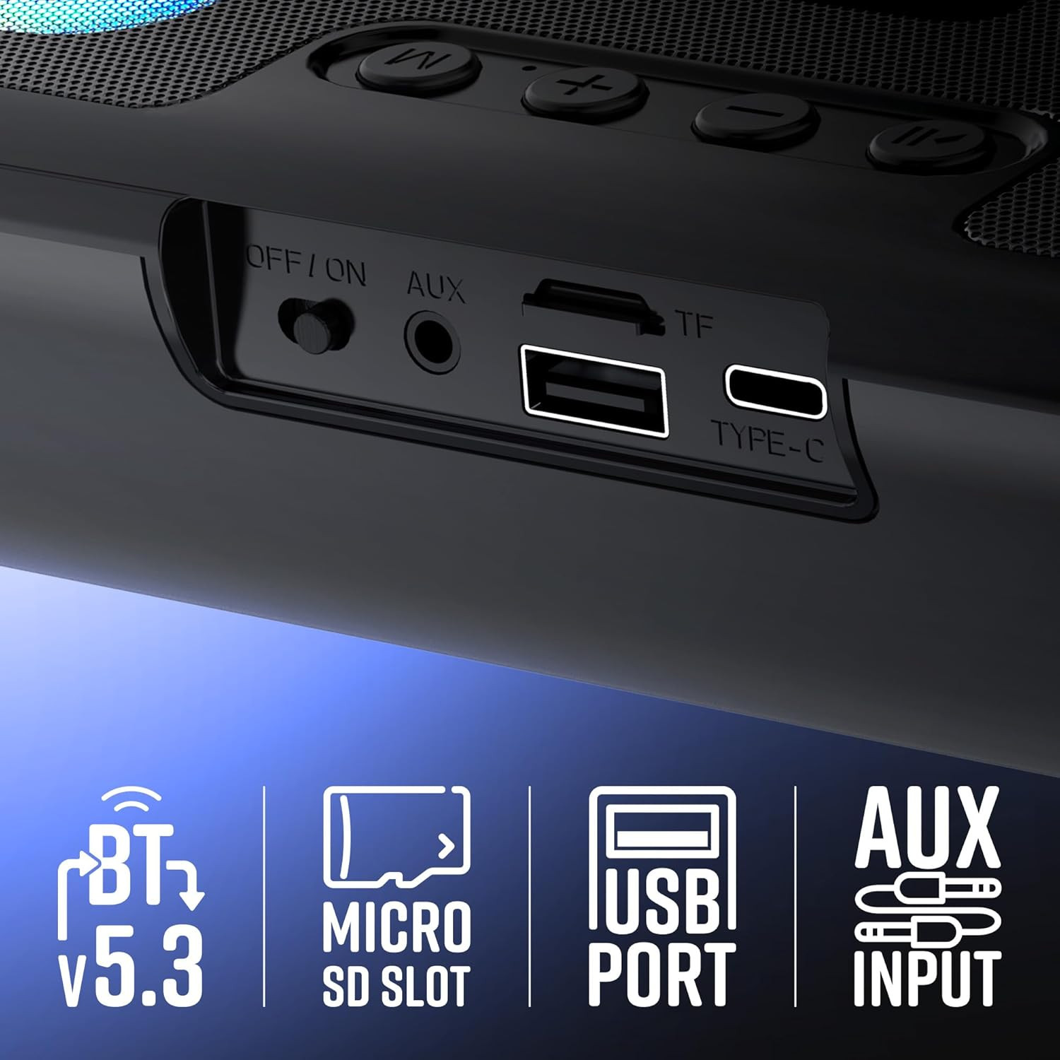 ZEBRONICS Astra 35 Portable Bluetooth Speaker 16 Watts Upto 24h Backup Dual Drivers  Dual Passive Radiators Call Function Bluetooth v53  USB  mSD AUX TWS RGB LED