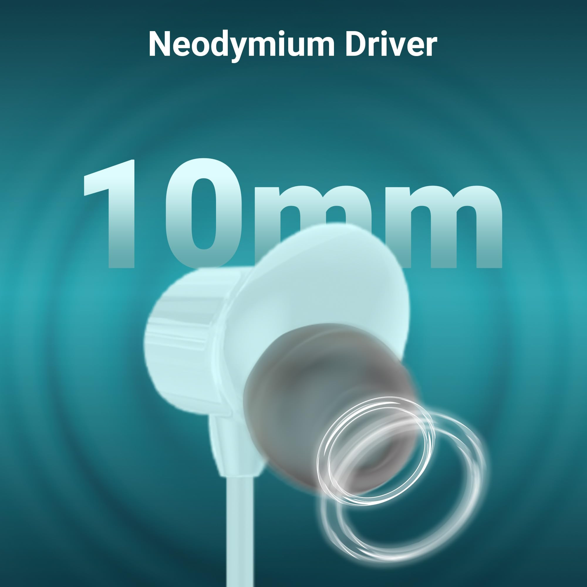 ZEBRONICS Buds 50 35mm in-Ear Wired Earphones in-Line MIC 10mm Neodymium Bass Drivers 12m Soft Silicon Cable Magnetic Earbuds Compatible with Mobile  Tablet  Laptop Sky Blue