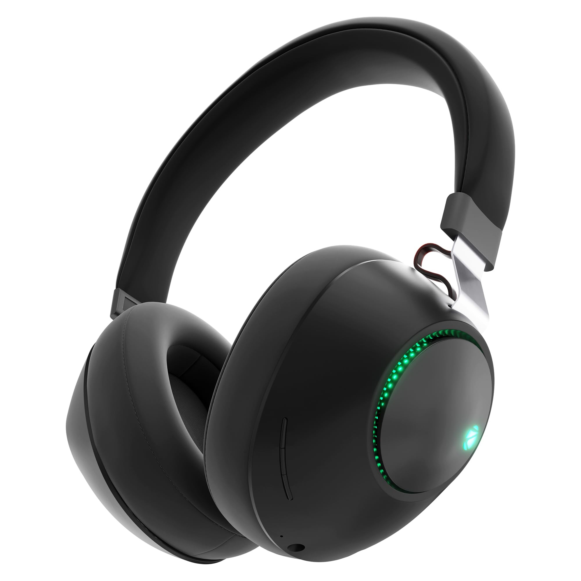 ZEBRONICS Duke Wireless Headphone with Up to 60h Backup Supports Bluetooth Dual Pairing Gaming Mode Environmental Noise Cancellation ENC LED Lights Deep Bass Voice Assistant Support Black