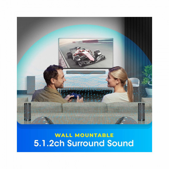 ZEBRONICS Juke BAR 9750 PRO 5 1 2 Surround Dolby Atmos 525 Watt Soundbar with Subwoofer