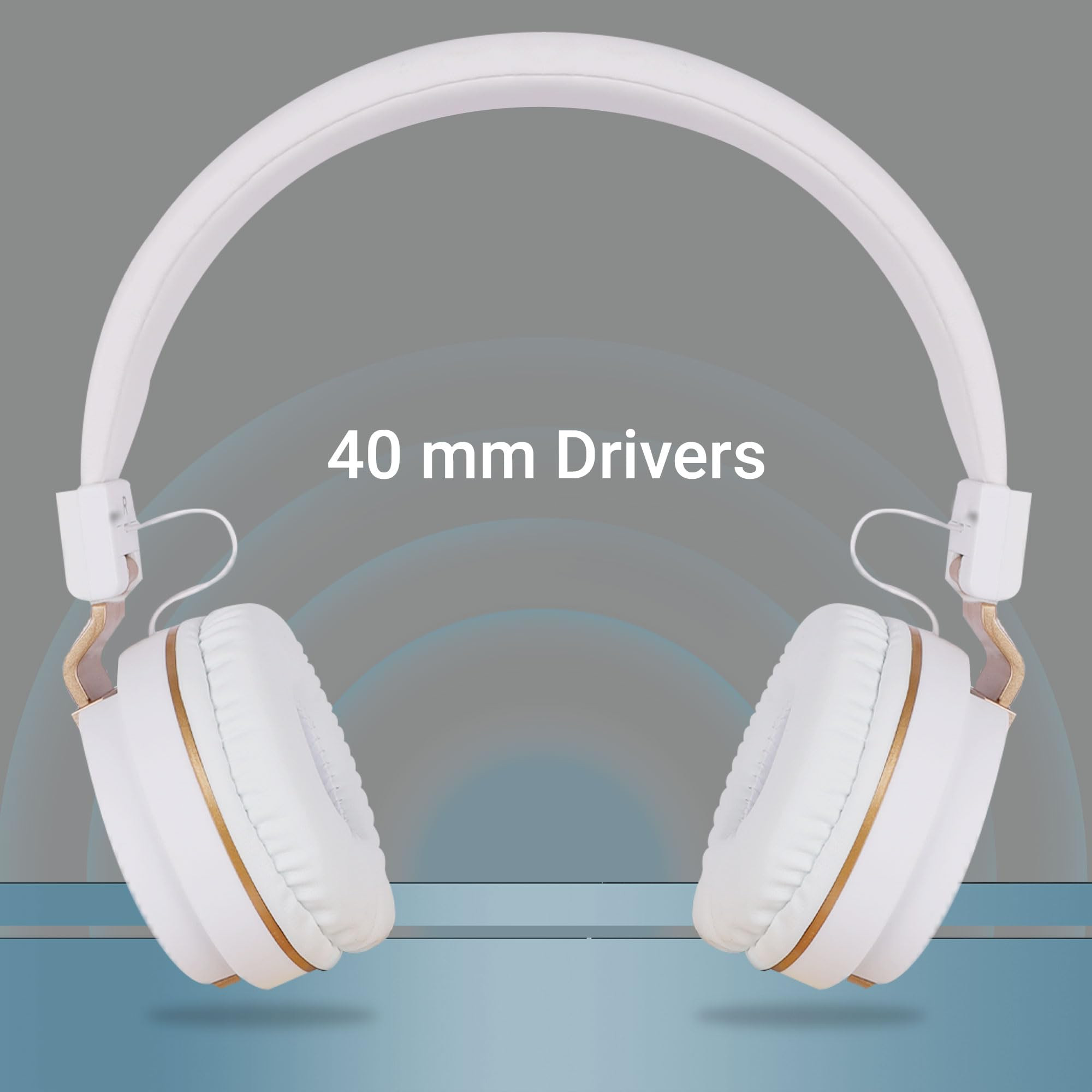 ZEBRONICS Storm Wired On Ear Headphone with 35mm Jack Built-in Microphone for Calling15 Meter Cable Soft Ear Cushion Adjustable HeadbandFoldable Ear CupsWhite