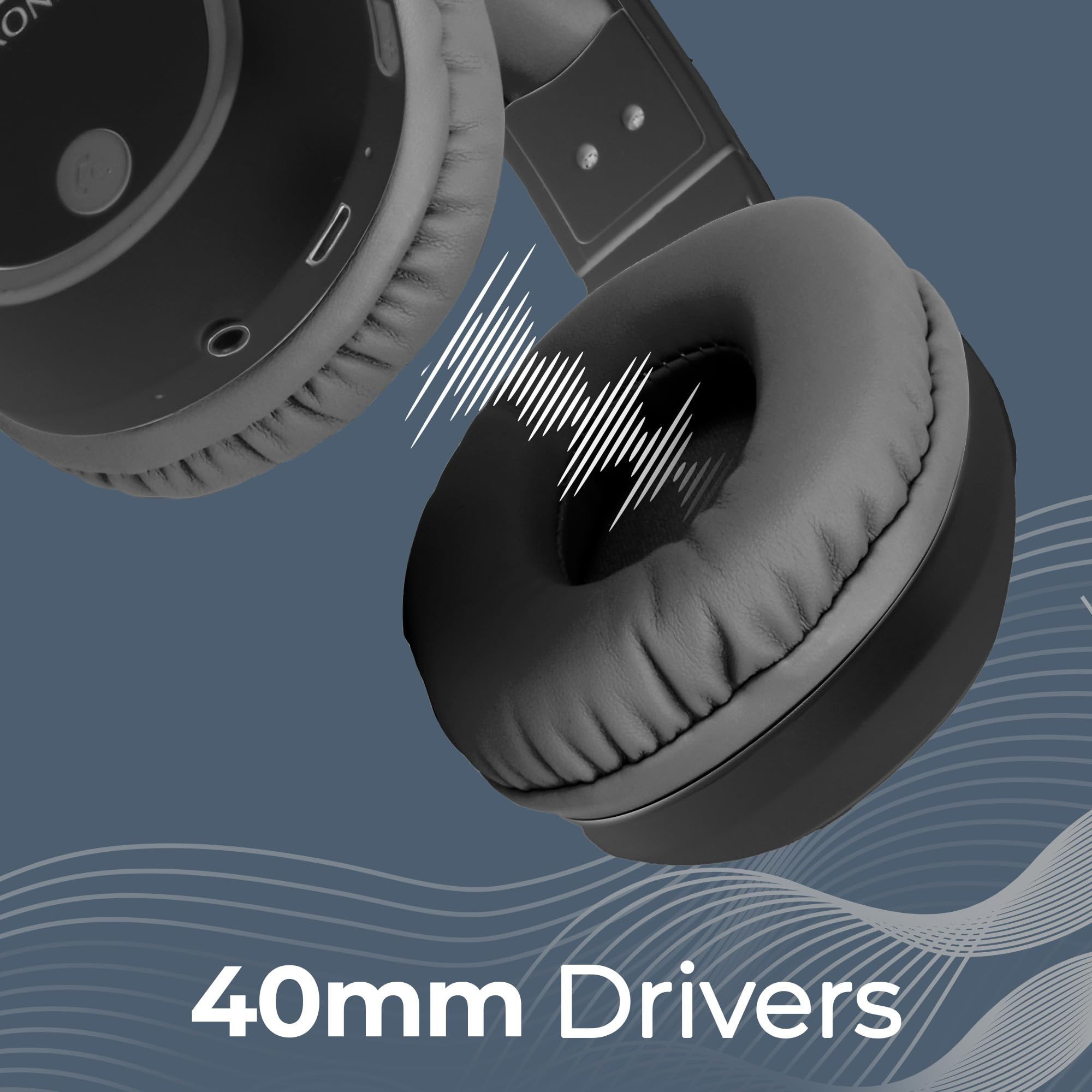 ZEBRONICS THUNDER Bluetooth 53 Wireless Headphones with 60H Backup Gaming Mode Dual Pairing ENC AUX Micro SD Voice assistant Comfortable Earcups Call FunctionBlack