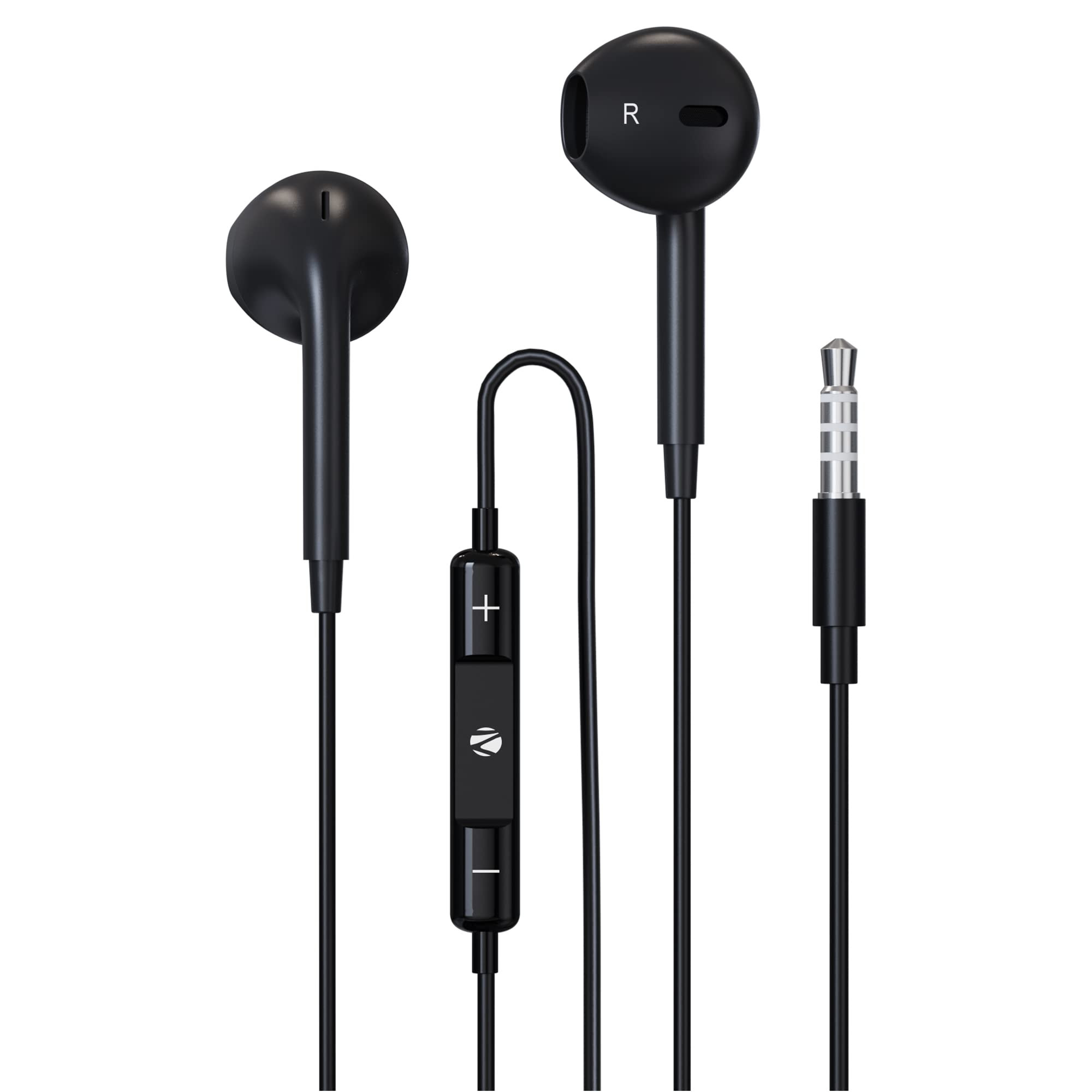 ZEBRONICS Zeb-Buds 30 35mm Stereo Earphone with Microphone for Calling Volume Control Multifunction Button 14mm Drivers Stylish eartip12 Meter Durable Cable and Lightweight DesignBlack