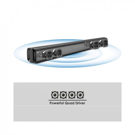ZEBRONICS ZEB-JUKE BAR 3800 PRO DOLBY Wireless Bluetooth Single Soundbar With Supporting Wall Mount, USB, AUX, Optical IN, HDMI ARC & Remote Control. (60 Watt, 2.0 Channel)