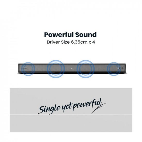 ZEBRONICS ZEB-JUKE BAR 3800 PRO DOLBY Wireless Bluetooth Single Soundbar With Supporting Wall Mount, USB, AUX, Optical IN, HDMI ARC & Remote Control. (60 Watt, 2.0 Channel)