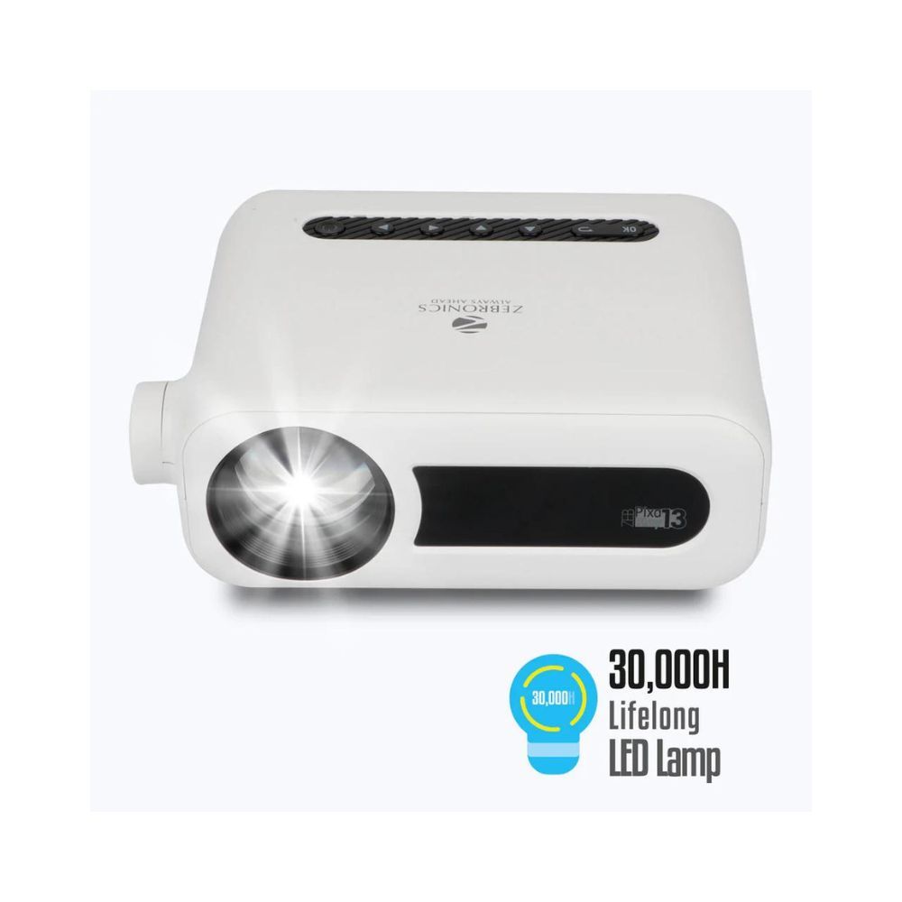 Zebronics Zeb PIXA PLAY 13 (2000 lm) Portable Projector (White)