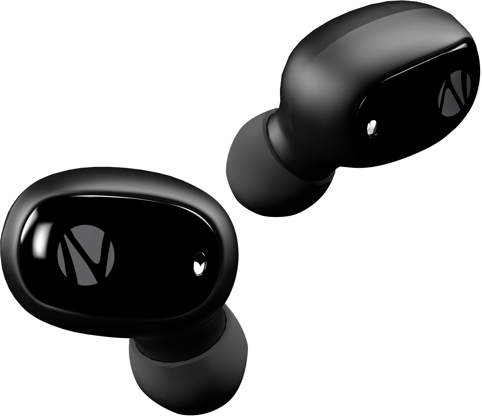 ZEBRONICS Zeb-Sound Bomb 1 TWS Earbuds with BT50 Up to 12H Playback Touch Controls Voice Assistant Splash Proof with Type C Portable Charging Case Black