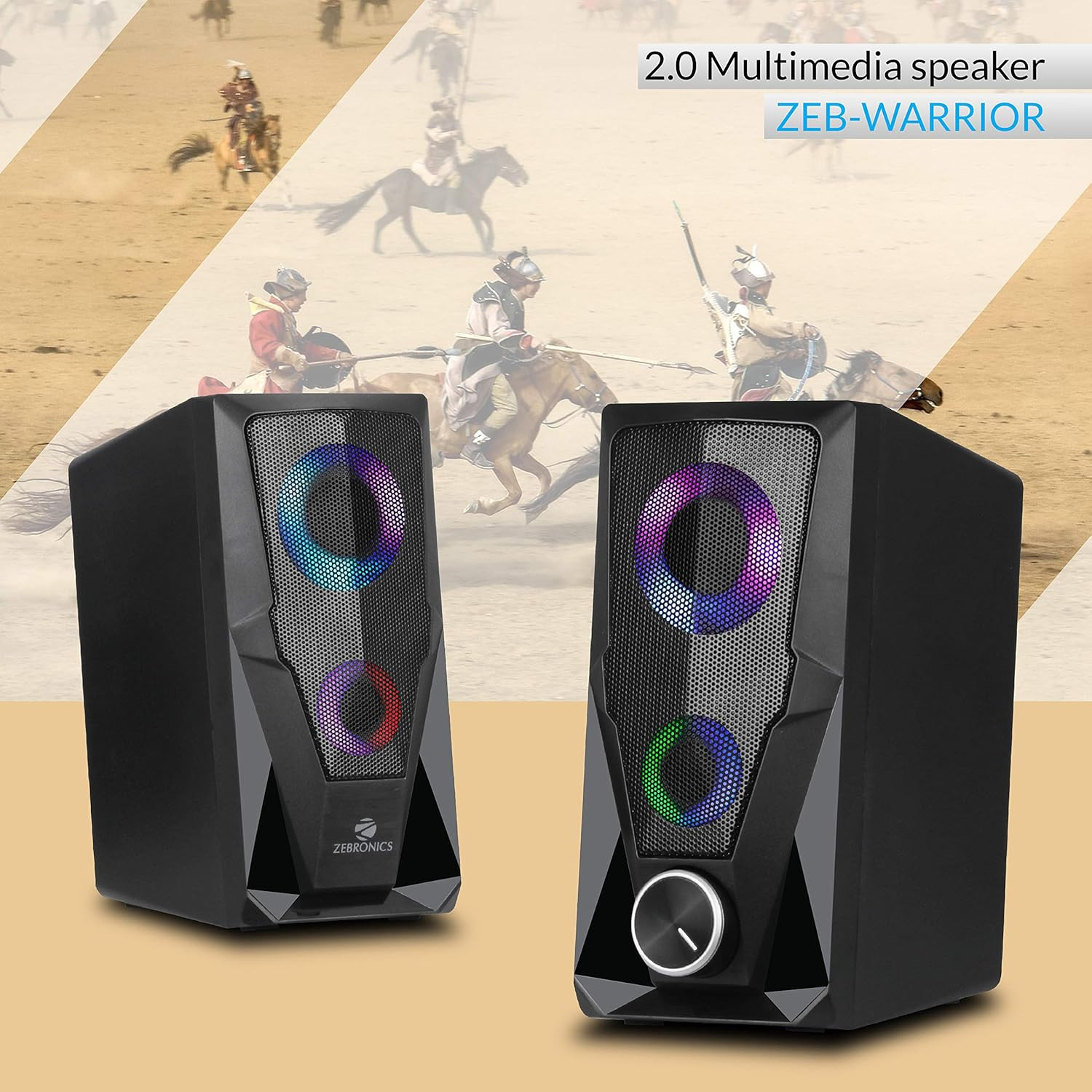 Zebronics Zeb-Warrior 20 Multimedia Speaker With Aux ConnectivityUSB Powered And Volume Control