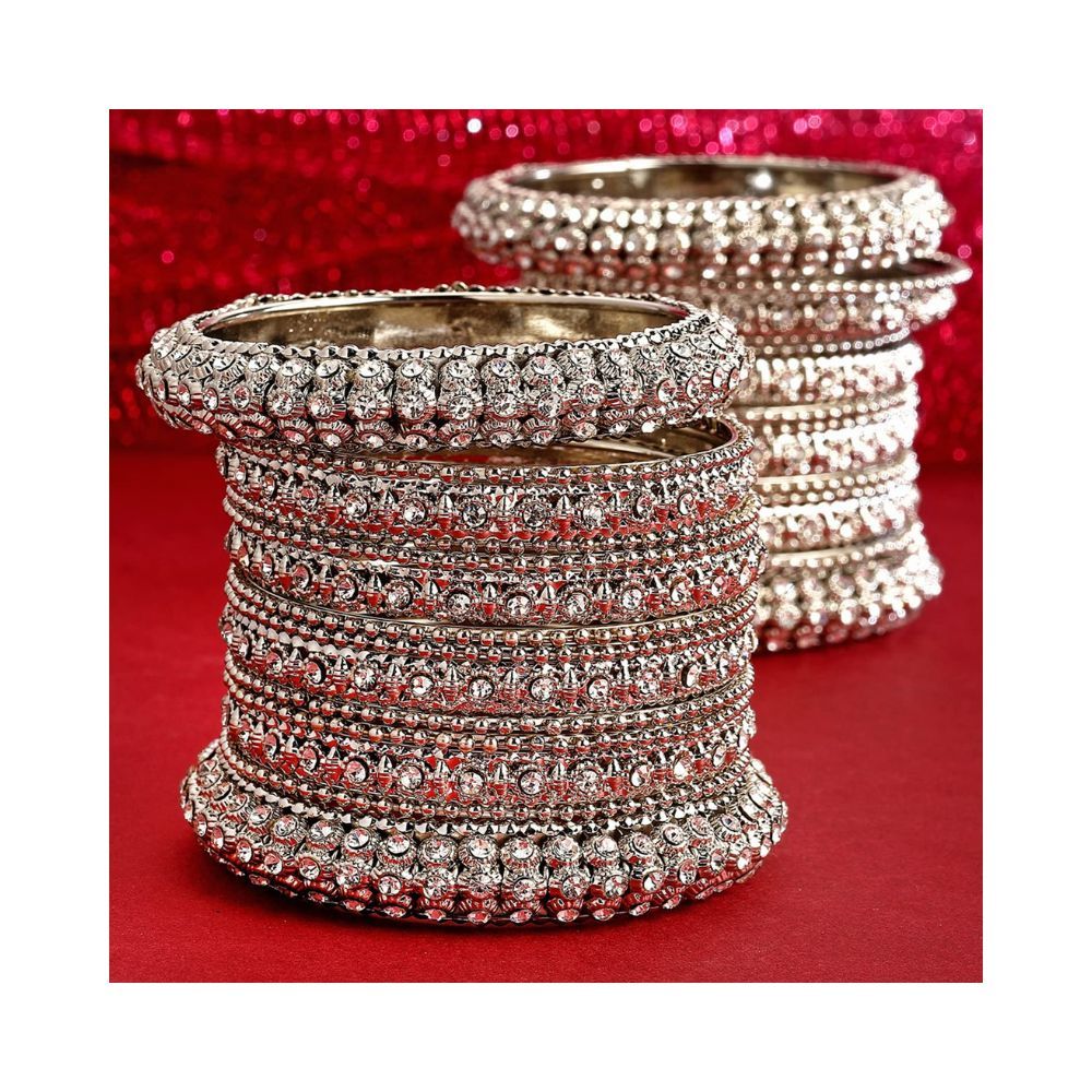 ZENEME Fashion Jewellery Traditional Gold Plated Bracelet Bangles Set for Girls and Women