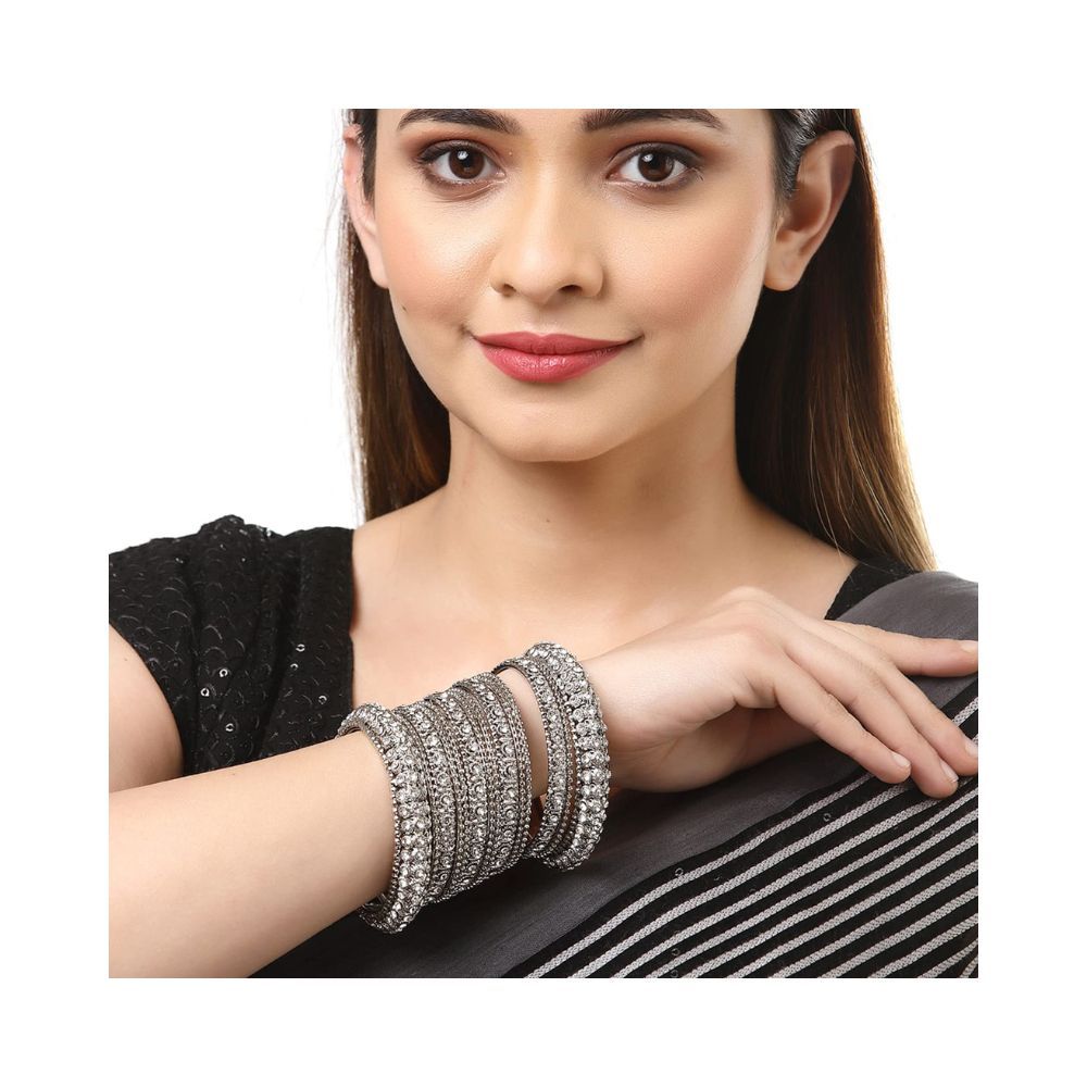 ZENEME Fashion Jewellery Traditional Gold Plated Bracelet Bangles Set for Girls and Women